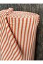 Orange Striped Linen Fabric - Linen Fabric 100X230 cm Suitable for Outerwear - Home Textile - 3
