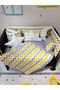 70x110 Baby Sleeping Set with Mosquito Net Zigzag Pattern 12 Pieces Compatible with Park Cribs (crib Not Included) - 2