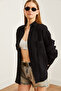 Women's Black Oversize Basic Muslin Shirt Gml- 19001217 - 7