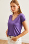 Women's Plum Neck Lace Loose Viscose Blouse Blz- 19000873 - 6