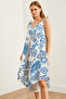 Women's Ring Blue Sling Tie Pocket Woven Viscose Jumpsuit Tlm- 19000116 - 3