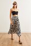 Women's Geometric White Piece Woven Viscose Long Skirt Etk- 19000274 - 4