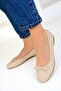 Beige Women's Ballerinas 19456 - 5