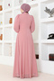 ABY5652 Model Dried Rose Chiffon Evening Dress - 5