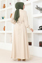 Stone Color Button Detail Dress DVL266 - 5