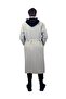 معطف من فرو المنك بأزرار أمامية وأكمام مع سياج - 4