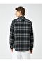 4wam60007hw 9c9 Black Plaid Men's Acrylic Woven Tops Long Sleeve Shirt - 2