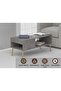 Modern Coffee Table with Storage Shelf & Compartment - Durable & Stylish for Any Room - 3