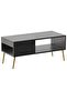 Modern Coffee Table with Storage Shelf & Compartment - Durable & Stylish for Any Room