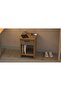 Grey Oak Night Stand w/ Drawer & Open Shelves - Perfect for Bedroom & Living Room - 3
