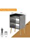 Modern Nightstand with 3 Open Shelves - Versatile, Lightweight, Easy to Assemble - 5