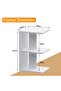 Modern White Nightstand with 3 Open Shelves for Bedroom & Living Room - Easy to Assemble - 5