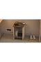 Modern Nightstand with USB Ports, Drawer, Open Shelves - Anthracite/White, Easy Assembly - 3