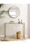 Vasagle Modern Gold Console Table, Tempered Glass, Metal Frame, Adjustable Feet, 100x35x80 Cm - 4