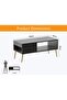 Modern Coffee Table with Storage Shelf & Compartment - Durable & Stylish for Any Room - 5