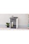Modern Nightstand with Drawer & Open Shelves, Lightweight, Easy Assembly - Anthracite/White - 4