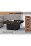 Modern Square Coffee Table - Durable, Space-Saving, Easy Maintenance - Black Grigia - 3