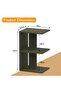 E-Shape Nightstand with 3 Open Shelves - Lava Grey, Easy Assembly, Lightweight - 5