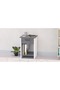 Modern Nightstand with USB Ports, Drawer, Open Shelves - Anthracite/White, Easy Assembly - 4
