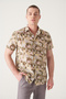 Men's Khaki Printed Short Sleeve Tril Shirt A21y2100 - 3