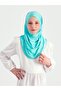 Pleated Children's Turban |   Hijab- Sandy Fabric, 11 Colors, Lycra and Practical Use - Mint (6-10Years)