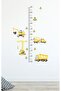 Toy Engineering Vehicles - Alternative Small Size - Height Gauge Kids Wall Mirror Cabinet Sticker for Door