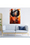 Afro Elegance Glass Print - Afro, Wall Decoration, Glass Wall Art, Close up Portrait - 2
