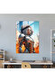 Afro Cyborg Glass Print - Afro, High-Tech City, Glass Wall Art, Wall Decoration - 3
