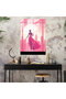 Barbie Glass Print, Retro Pink Cityscape, Barbie, Cityscape, Glass Wall Art - 4