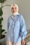 Striped Casual Baby Blue Shirt - 2