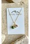 Crab Zodiac Symbol and Jade Natural Stone Steel Necklace