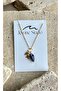 Steel Necklace with Sagittarius Symbol and Lapis Lazuli Natural Stone