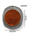 Yellow Screw-On Round Metal Fine Edge Willys Reflector Cat Eye Caravan/Van/Truck - 2