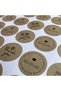 Coated Sticker - Kraft Look, 4X4Cm, Mix - 3
