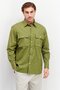 Men Regular Fit Long Sleeve Plain Casual Shirt, Green