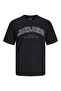 Jack JOnes Men's Black Big Size T-Shirt - O-Neck, Varsity Tee SS, Noos Pls 12258871 -02