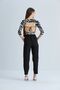 Women's Black Pocket Elastic Waist Fabric Trousers - 8