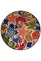 Mira Round Multicolored Starfish Fish Patterned Woven Base Modern Decorative Carpet 5652 - 2