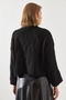 Women's Black Openwork Sweater 20246180 - 2