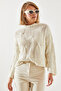 Women's Ecru Openwork Sweater 20246180 - 3