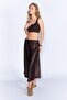 Coffee Satin Skirt |   Ek100298936-8936 - 7