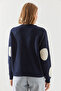 Women's Navy Blue Polka Dot Knitwear Sweater 20246212 - 2