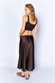 Coffee Satin Skirt |   Ek100298936-8936 - 5