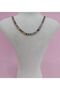 Steel Baguette Stone Colorful Waterway Necklace - 3