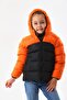 Girl's Fleece Lined Hooded Winter Inflatable Children's Coat - 2