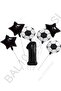 Star Number Football Ball Patterned Foil Balloon Set Age 1