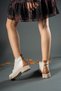 Beige Skin Women's Fur Lined Boots0012900 - 4
