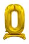 0 Gold Color Footed Number Foil Balloon 76 cm