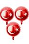 23 April 29 October Turkish Flag Themed Foil Balloon 45 Cm 3 Pieces