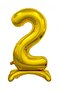 2 Gold Color Footed Number Foil Balloons 76 cm